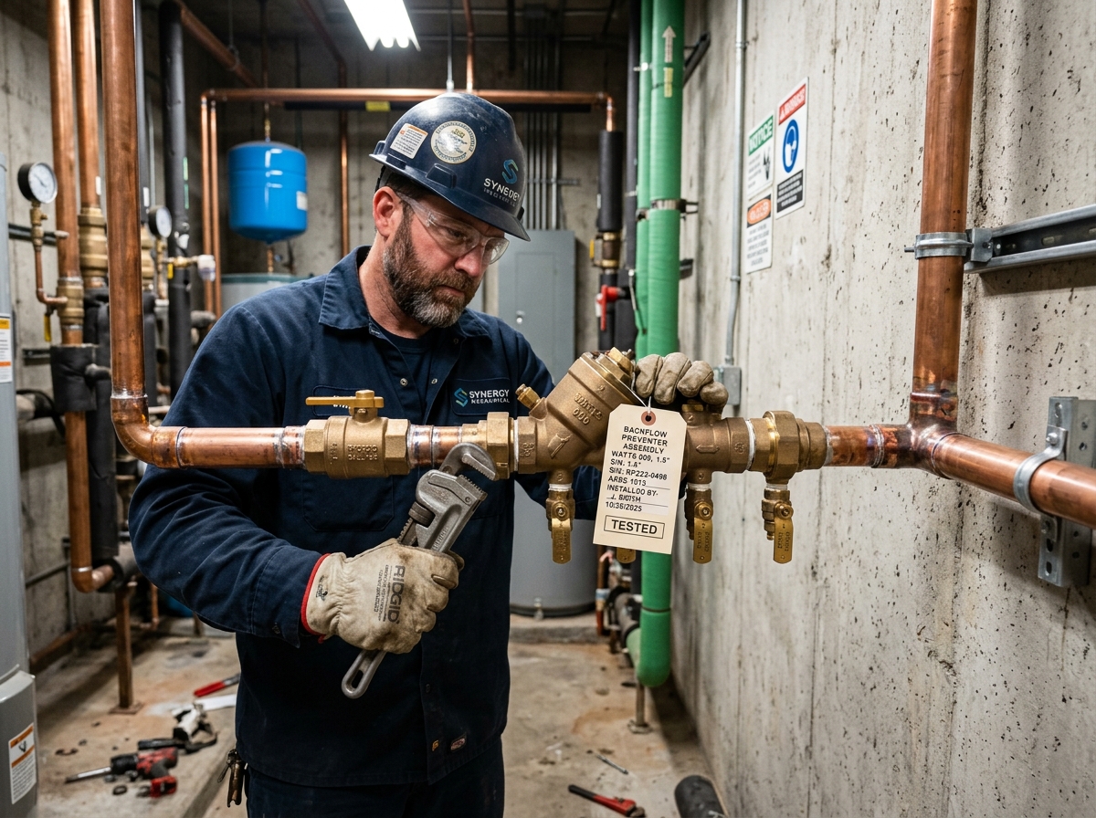 New hot water cylinder installed in a utility room in Colombo