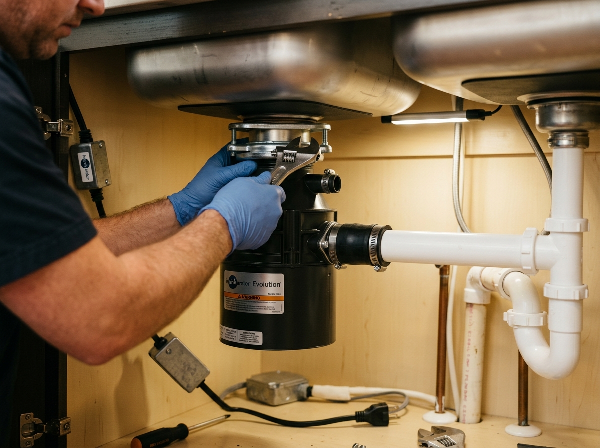 SIX7 waste disposal installation in Colombo - kitchen sink grinder fitting